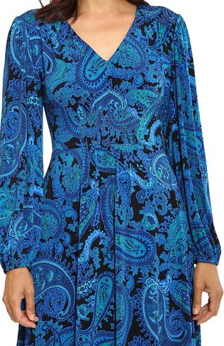 London Times Women's Smocked Empire Waist Fit and Flare Dress in Kuwait