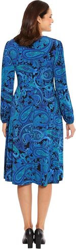 London Times Women's Smocked Empire Waist Fit and Flare Dress in Kuwait