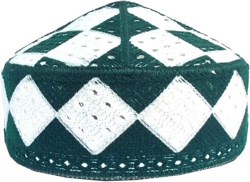 Kufi Men's Unisex Skull Cap Colorful Women's Designer Solid Hat Hand Embroidered Kufi Caps Knitted Beanie Summer Headwear in Saudi Arabia