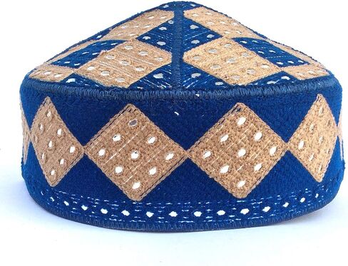 Kufi Men's Unisex Skull Cap Colorful Women's Designer Solid Hat Hand Embroidered Kufi Caps Knitted Beanie Summer Headwear in Saudi Arabia