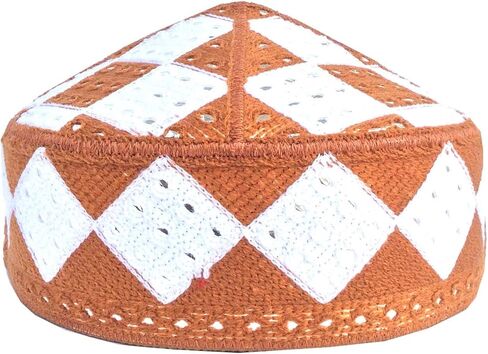 Kufi Men's Unisex Skull Cap Colorful Women's Designer Solid Hat Hand Embroidered Kufi Caps Knitted Beanie Summer Headwear in Saudi Arabia