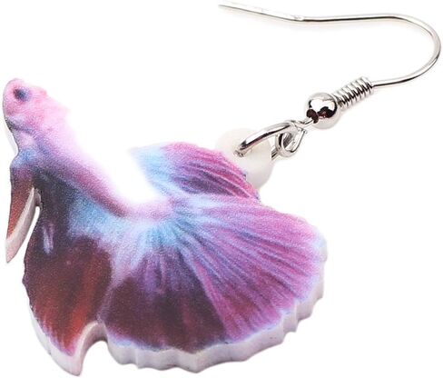 DUOWEI Novelty Cartoon Tropical Fish Acrylic Earrings Colorful Marine Life Drop Dangle Jewelry Gifts | Double Sided in Saudi Arabia