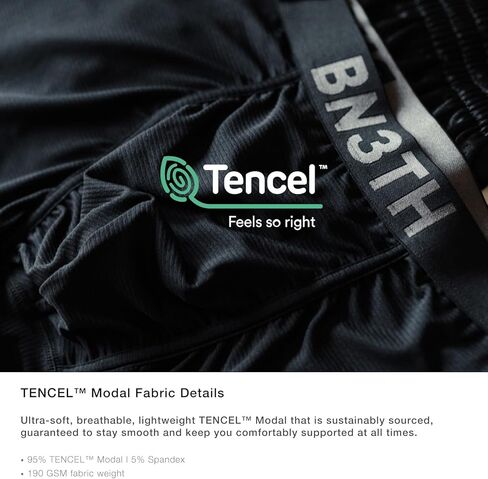 BN3TH Men's Classic Trunk Athletic Boxers - Breathable and Anti-Chafing Underwear with Our Patented Three-Dimensional MyPakage Pouch, X-Small (2 Pack - Black), (2 Pack - Black), XS in Kuwait