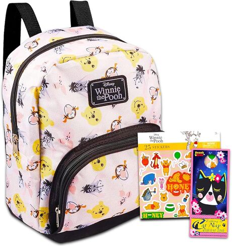 Disney Winnie the Pooh Preschool Backpack for Toddlers ~ 4 Pc School Supplies Bundle with Pooh 10" Mini Backpack for Boys and Girls, Stickers, and More in Saudi Arabia
