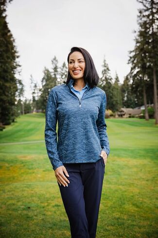 Cutter & Buck Traverse Camo Print Stretch Quarter Zip Womens Pullover in Saudi Arabia