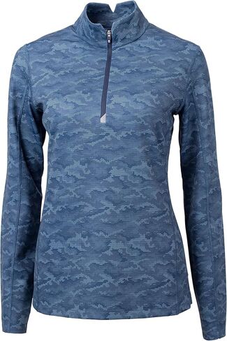 Cutter & Buck Traverse Camo Print Stretch Quarter Zip Womens Pullover in Saudi Arabia