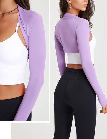 Women’s Cooling Arm Sleeve Top Summer Cover Up Open Front Crop Bolero Shrugs in Saudi Arabia