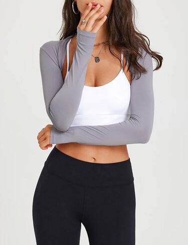 Women’s Cooling Arm Sleeve Top Summer Cover Up Open Front Crop Bolero Shrugs in Saudi Arabia