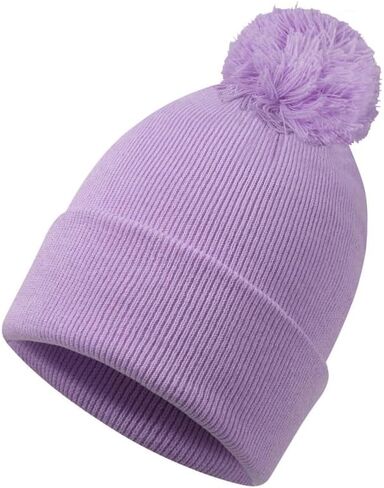 Womens Cozy Acrylic Knit Beanie Hat with Stylish Pom-Pom Accent, Superior Winter Warmth, Comfort, and Versatile Fashion in Saudi Arabia