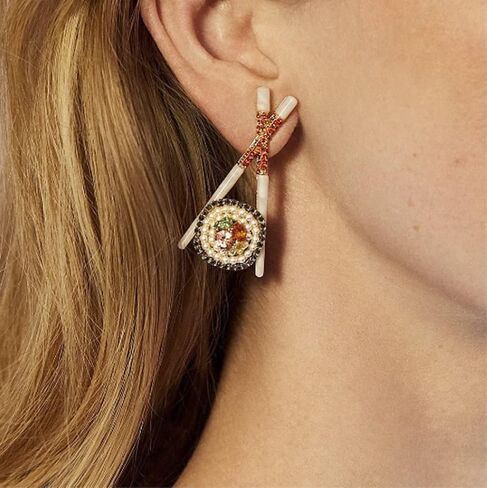 Womens Sushi Novelty Unique Fun Japanese Asian Themed Style Sparkle Cute Pretty Dangle Stud Earrings in Kuwait