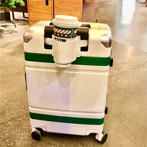 حامل أكواب لمقبض الأمتعة، حامل شرب حرر يديك في رحلة، حجم قابل للتعديل يناسب جميع مقابض الحقائب in Kuwait