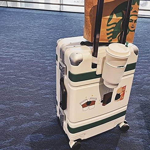 حامل أكواب لمقبض الأمتعة، حامل شرب حرر يديك في رحلة، حجم قابل للتعديل يناسب جميع مقابض الحقائب in Kuwait