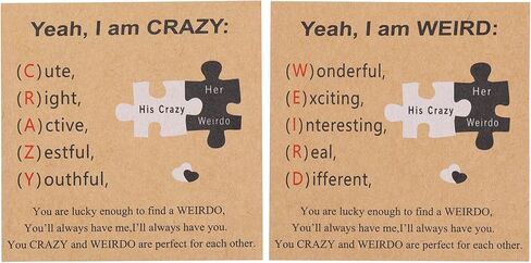 PESOENTH مطابقة الأساور الكريستال للأزواج لها غريب الأطوار له لغز مجنون وعد الأساور له ولها هدية عيد ميلاد الذكرى السنوية لعيد الحب لصديقها صديقة in Kuwait