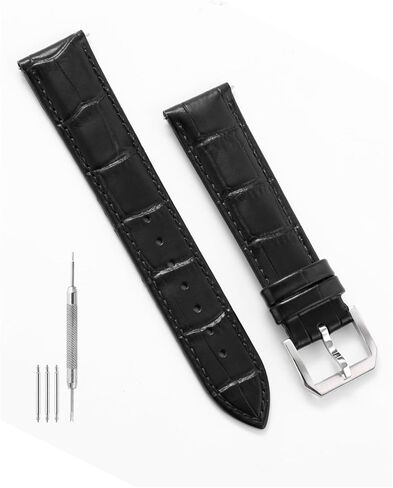 ساعات ميليتادو العسكرية للرجال كرونوغراف 39 ملم ساعات معصم طيار مع حزام جلدي أسود 20 ملم in Kuwait