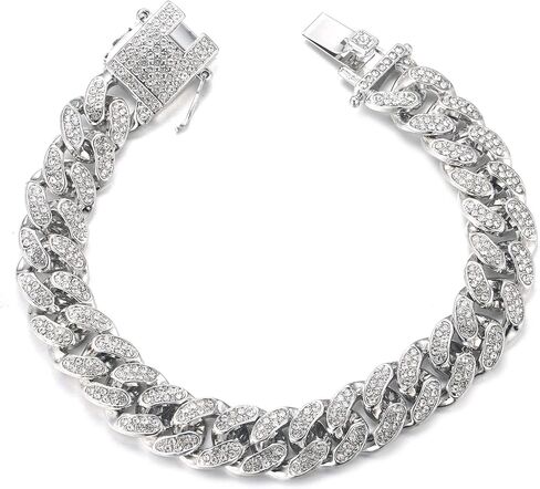 Halukakah Diamond Watch for Men - Stargazer - Unleash The Opulence with 18k Real Gold/Platinum White Gold Plated, 9.5in Wristband,Cuban Link Chain 8"+18" Handset with Full Diamonds,Comes with Giftbox in Kuwait