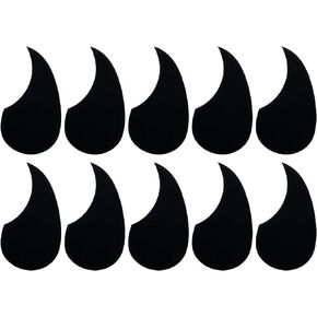 MECCANIXITY Acoustic Guitar Pickguard Fit 38Inch Self Adhesive Right Handed Acoustic-Electric Guitar Parts Water Drop Shape Black 10 Pack