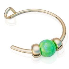 Tiny Faux Nose Ring - 14k Gold Filled No Piercing Needed Clip On Nose Piercing - 24 Gauge clip on Blue Opal Nose Piercing hoop