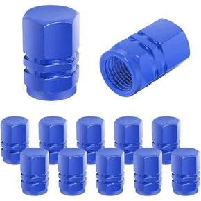 Car Tire Valve Stem Caps, 12 PCS Tire Stem Valve Caps Wheel Valve Covers, Hexagon Shape Design Car Dustproof Tire Cap, Leak-Proof Air Protection fits Cars, Trucks, Bikes, Motorcycles, Bicycles (Black)