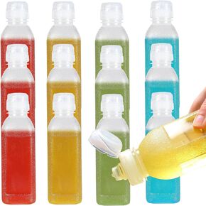 QTLCOHD 16oz Condiment Squeeze Bottles with Flip Top Lid 12 Pack Refillable Condiment Containers Ketchup Squeeze Bottles Leak Proof Dispenser for Sauce Salad Oil BBQ with Labels & Markers