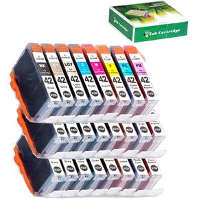 NEXTPAGE Compatible Ink Cartridges Replacement for Canon CLI42 (3 Black, 3 Cyan, 3 Grey, 3 Light Grey, 3 Magenta, 3 Yellow, 3 Photo Cyan, 3 Photo Magenta)