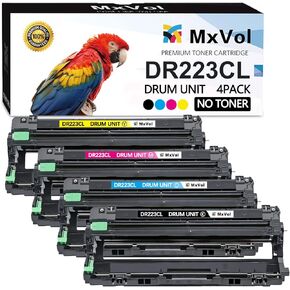 MxVol Compatible Brother DR223CL DR-223CL Drum Unit Replacement for Brother HL-L3290CDW MFC-L3710CW MFC-L3750CDW HL-L3210CW MFC-L3770CDW HL-L3230CDW HL-L3270CDW Printer Drum Unit, 4-Pack (NO Toner)