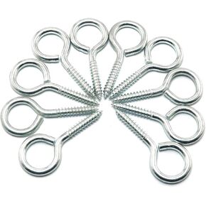Pro Bamboo Kitchen Eyelets Screw 30PCS 1 Inches Screw Eye Pins Eye Pins Hooks