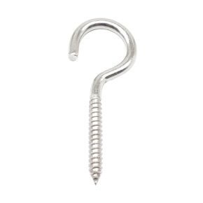 3-1/8" 304 Stainless Steel Screw Eyes (10-Pack) – Screws in Hooks for Hammock Stands, Indoor Ceilings, and Outdoor Use