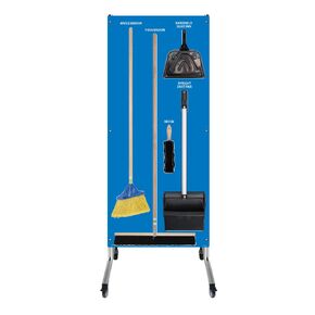 Mobile Clean & Sweep Store-Board with Mobile Cart and Tools Included, 68 x 30 Aluma-Lite Material, Blue with White Shadows by AccuformNMC