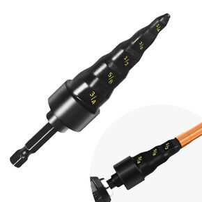 5 in1 Swage Tube Expander Tool - HVAC Repair Tool, Air Conditioner Copper Pipe Expander Swaging Drill Bit Set, HVAC Swaging Bit Repair Tool - Includes 1/4, 3/8, 1/2, 5/8, 3/4 Bits