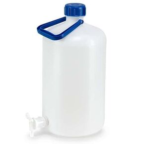 Cole-Parmer Heavy-Walled HDPE Carboy w/Spigot, Narrow Mouth, 10 L