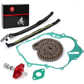 MOTO1988 Cam Timing Chain Cam Chain Guides Tensioner and Gasket for Yamaha Raptor 660 YFM660 2001-2005 94591-40126-00 34K-12231-00-00 34K-12241-00-00