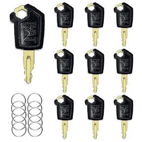 5P8500 Cat Keys, 10 Pack Ignition Keys for Caterpillar Heavy Equipment