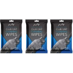 مناديل تنظيف ProPlay Club Grip | منظف ​​قوي يزيل الأوساخ والأوساخ والعرق | استعادة تماسك مقابض نادي الجولف | عبوة مريحة وقابلة للإغلاق - عبوة واحدة غير معطرة