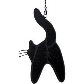 epogifts القط ديكور الزجاج الملون نافذة الشنق، القط الأزرق suncatcher لنافذة القط زخرفة ديكور المنزل، القط تحت عنوان الهدايا للنساء عشاق القطط الهدايا، كبيرة لغرفة المعيشة غرفة نوم