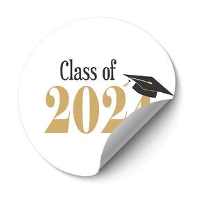 Graduation Stickers - Class of 2024 - Graduation Favor Stickers - Graduation Labels - Set of 40 Stickers