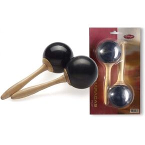 Stagg MRF-26BK Fiber Traditional Maracas, Black