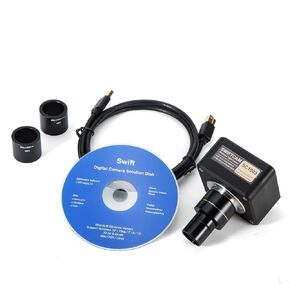 Swiftcam 10 Megapixel Camera for Microscopes, with Reduction Lens, Calibration Kit, Eyetube Adapters, and USB 3.0 Cable, Compatible with Windows/Mac/Linux