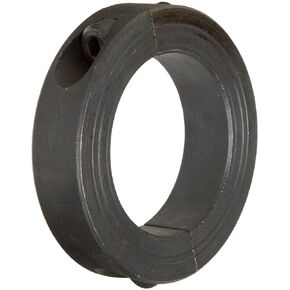 Climax Metals M2C-28 Black Oxide Plated Steel Two-Piece Clamping Collar, Metric, 28mm Bore Size, 48mm Outside Diameter, M6 x 16mm Set Screw