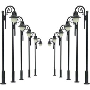 LYM39 10pcs Model Railway Train Lamp Post 6.8cm or 2.68inch Street Lights HO OO Scale LEDs New