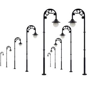 LYM56 10pcs Model Railway 1:87 Street Lights HO Scale 63mm or 2.48inch Single Head Lamps LEDs