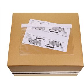 Tupalizy Clear Shipping Mailing Label Envelopes Pouches Top Loading Packing List Adhesives Label Sleeves for Business Invoice Boxes Poly Mailers Bags Packages Storage (9.7x6.6 Inches, 20PCS)