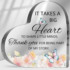 Thank You Gifts for Women Coworkers Boss, Thank You Presents for Friends Teacher, Appreciation Paperweight Desk Decor Plaque, Inspirational Office Sign Acrylic Heart