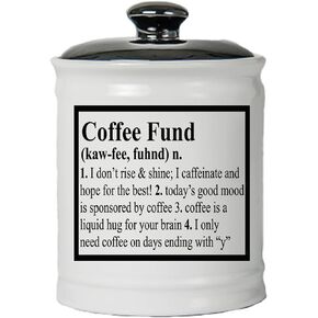 Cottage Creek Coffee Fund Jar, Coffee Money Jar Piggy Bank, Coffee Gifts