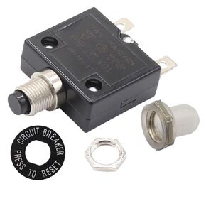 T Tocas Push Button Manual Reset Circuit Breaker Thermal Overload Protector Switch Circuit Breaker 50V DC 125/250V AC L1 Series 3pcs (10A)