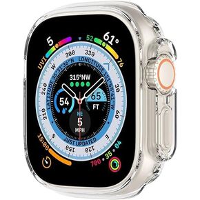 Generic TPU Case NO Screen Protector Compatible with Apple Watch Ultra 49MM,Soft TPU Case,for IWatch Ultra/Ultra2,Clear,49mm