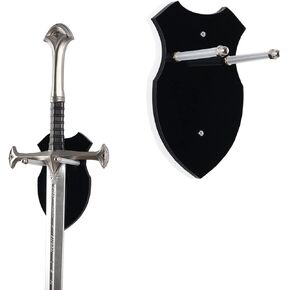 Wall mounted sword rack sword stant axe holder wall mounted display rack single sword vertical wall mounted general sword rack，sword wall mount，sword stand(black 1 set)