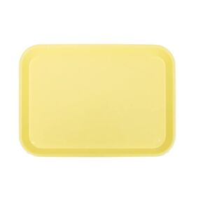 Yellow Dental Plastic Instrument Set Up Flat Tray, 13.25 Inches x 9.75 Inches, Size B