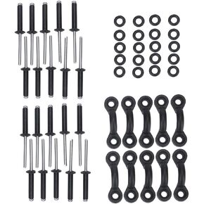 Kayak Pad Eyes Set, Durable and High Performance Kayak Replacement Kit Set with Nylon Pad Eyes & Rivets & Screw Nuts for Kayak