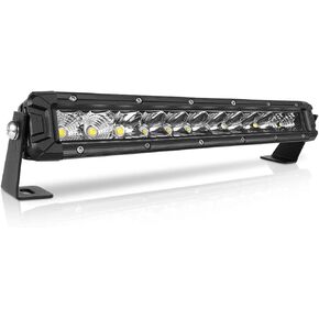 12 Inch LED Light Bar Single Row Flood & Spot Beam Combo 10000LM Off Road LED Light Bar Driving Light for Pickup SUV ATV UTV Truck Roof Bumper