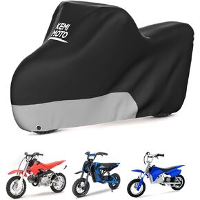 KEMIMOTO Weatherproof Motorcycle Cover Compatible with CRF50 MX350 MX400 MX650 Kids Dirt Bike Outdoor & Indoor All Weather Protect from Dust Sunlight Rain